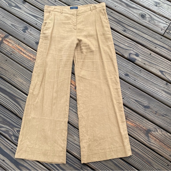 Piazza Sempione Wide Leg High Rise Linen Blend Pants - Picture 10 of 13
